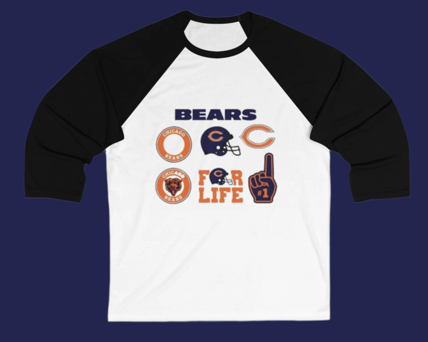 Chicago Bears Fan For Life, 3\4 Sleeve Women's Tee