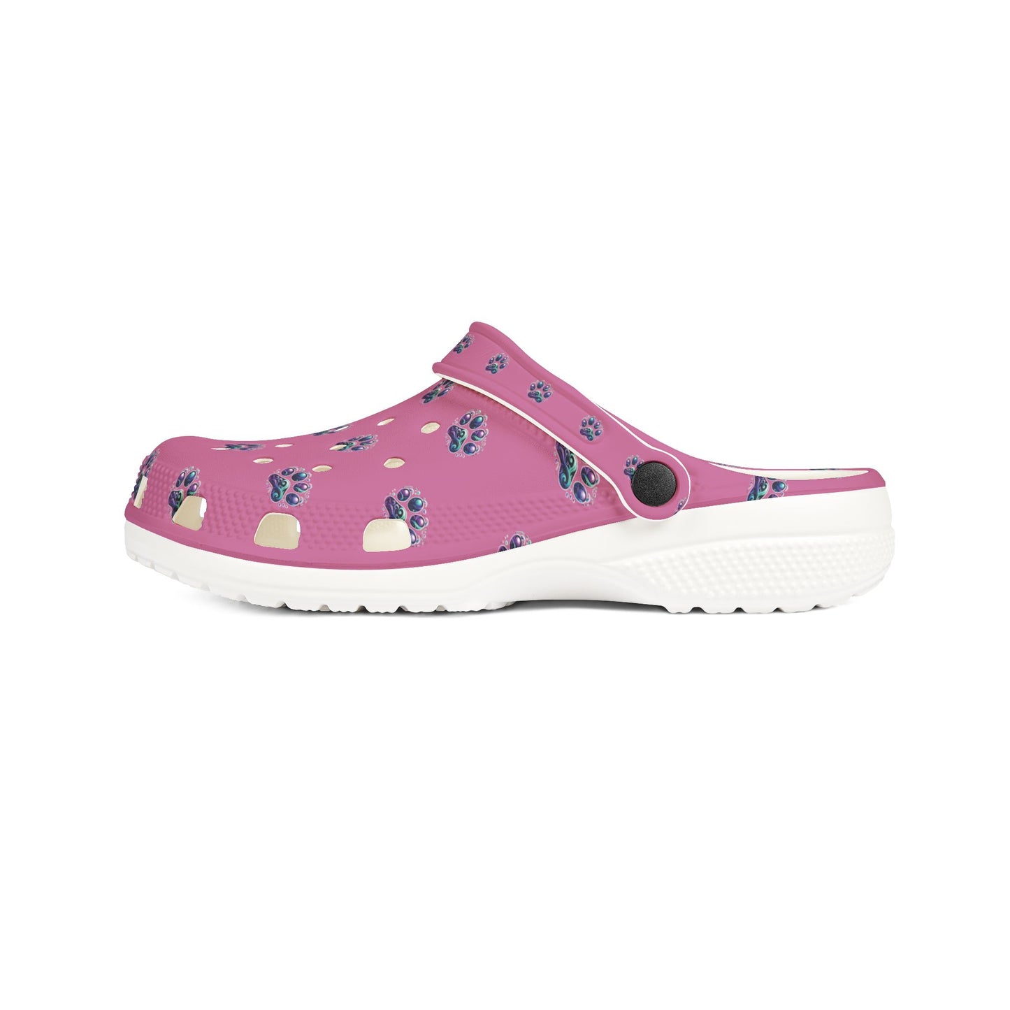 Foam Rubber Shoes - Paw Prints - Men's & Women's - Pink