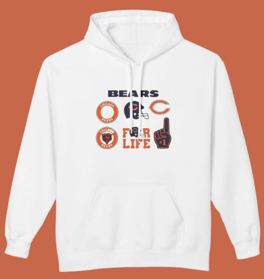 Chicago Bears For Life Fleece Hooded Sweatshirt