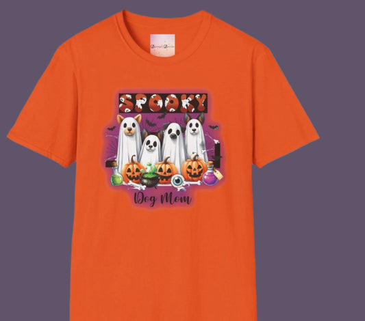 Halloween Spooky Dog Mom Shirts, Love Dogs, Paws & Pumpkins & Ghosts!