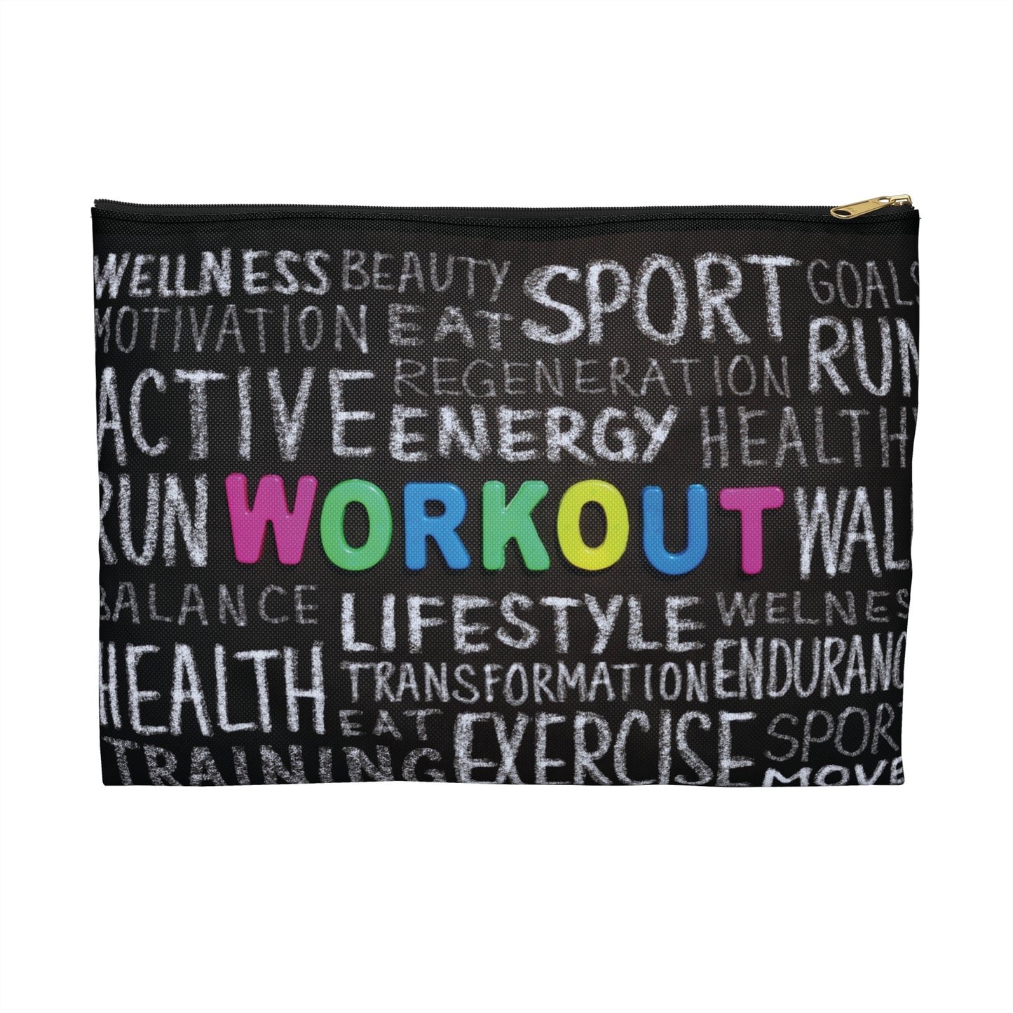 Women's Accessory / Toiletry bag - Workout themed essentials bag