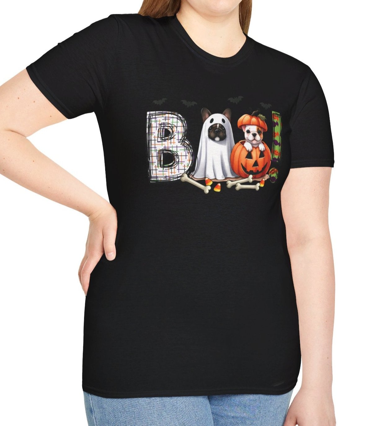 Dog Ghost and Dog Pumpkin Boo themed Halloween Shirt