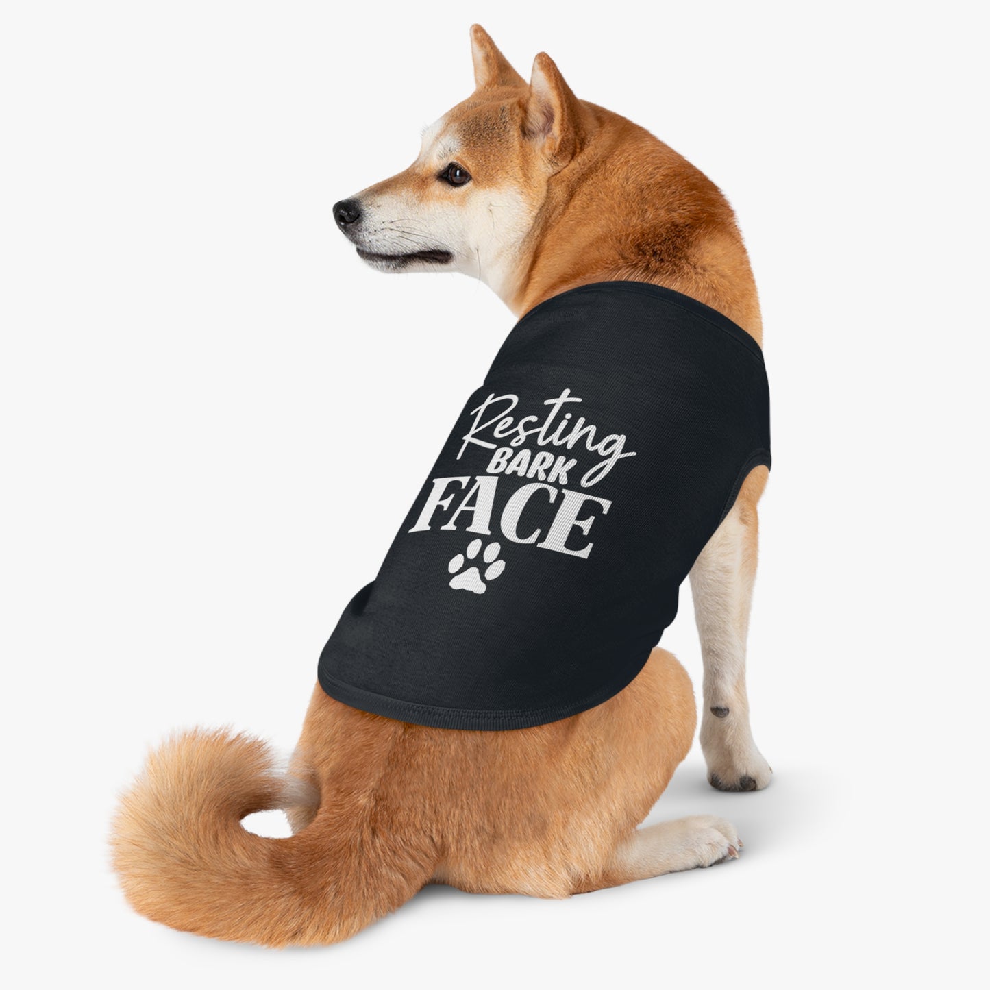 Funny Dog Shirt - Resting Bark Face with white font