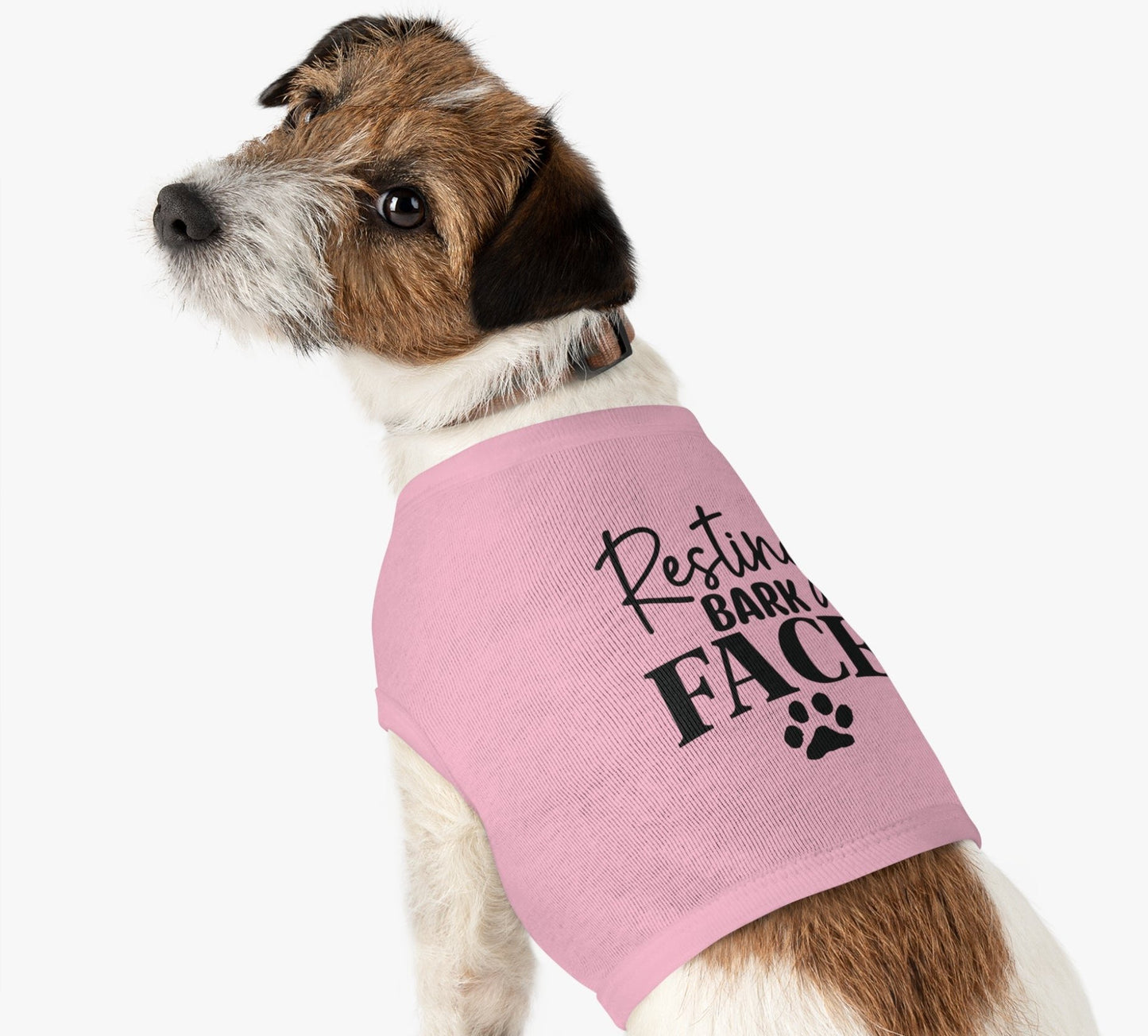 Funny Dog Shirt - Resting Bark Face with black font