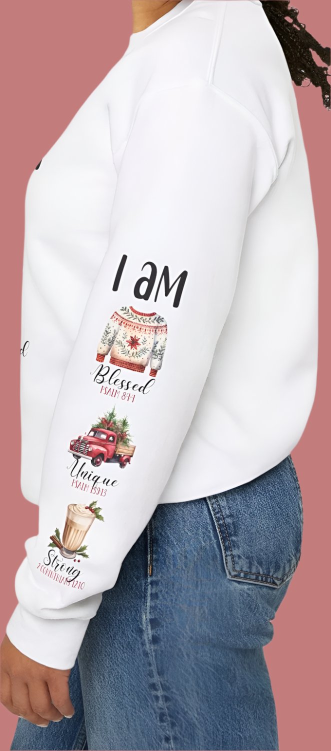 God Says I am - Christmas Holiday Religious Sweatshirt