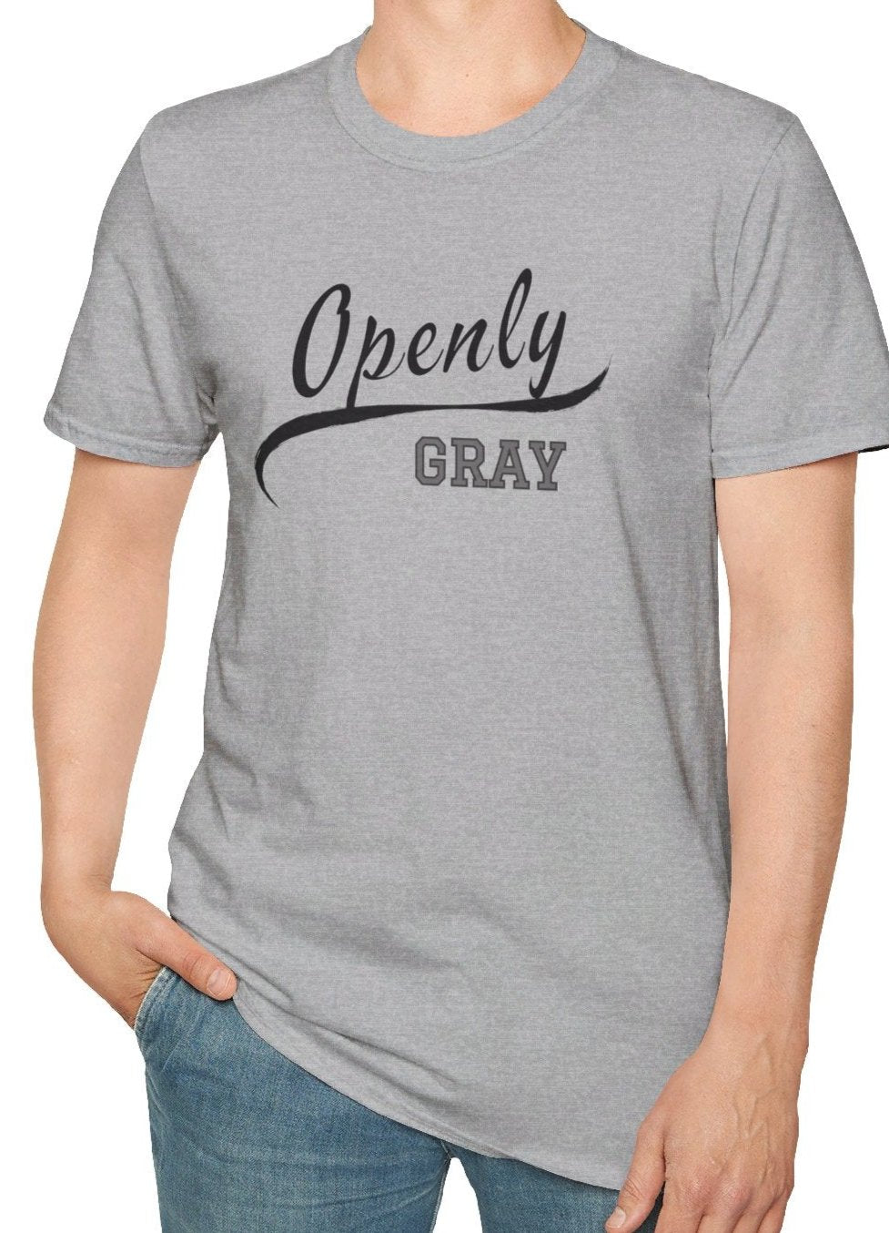 Openly Gray T-Shirt - funny, retirement, grandparent, gray hair humor