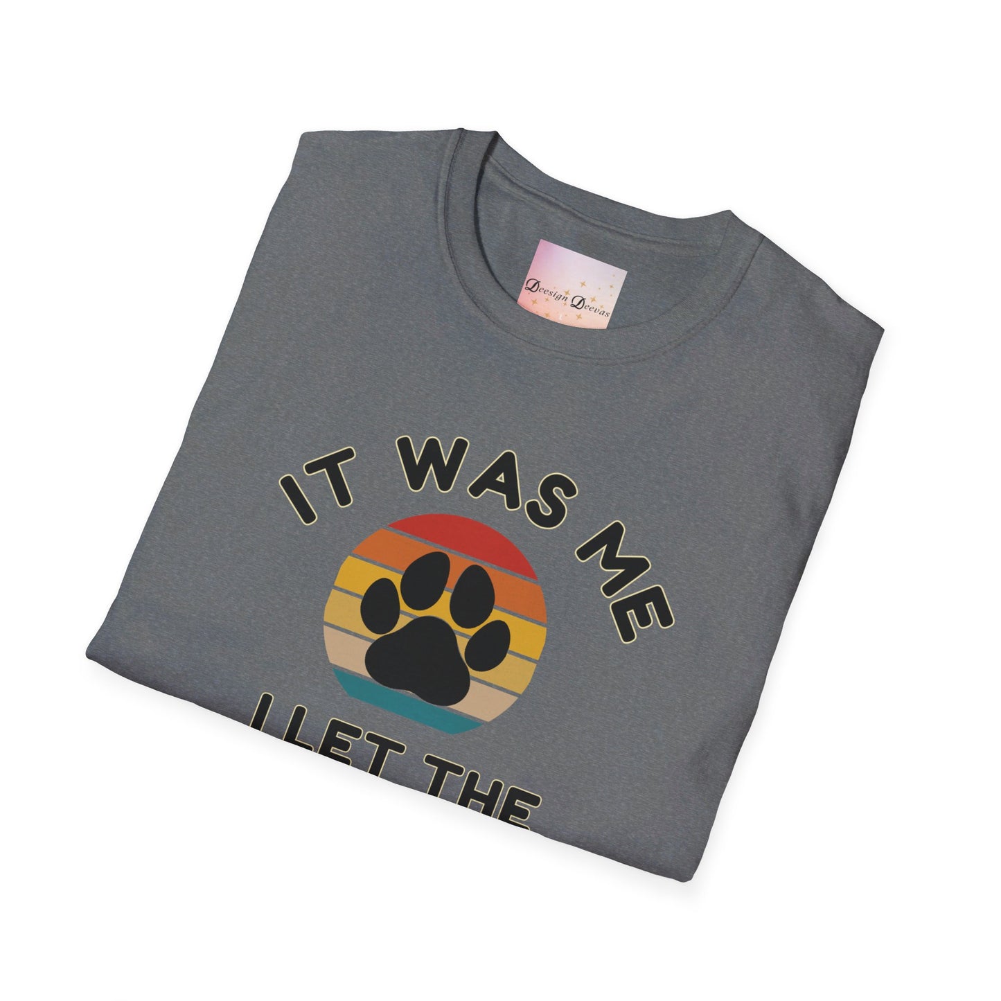 It Was Me I Let The Dogs Out Retro Sunset Tee