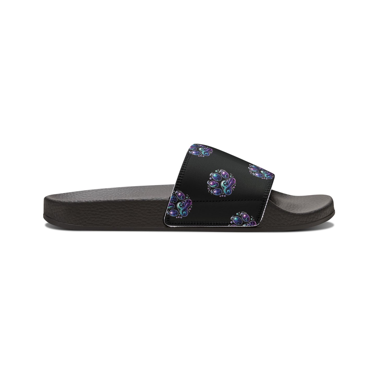 Women's Removable-Strap Sandals - Celestial and Black & White Heart Shaped Paw prints