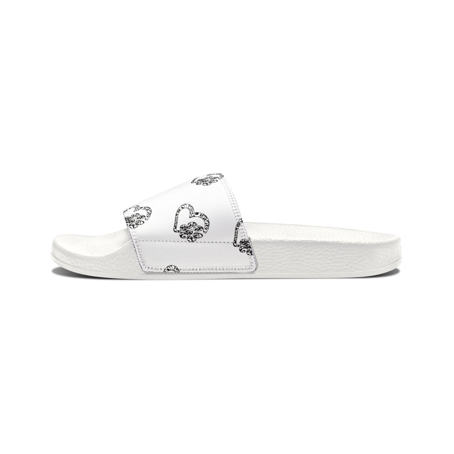 Women's Removable-Strap Sandals - Celestial and Black & White Heart Shaped Paw prints