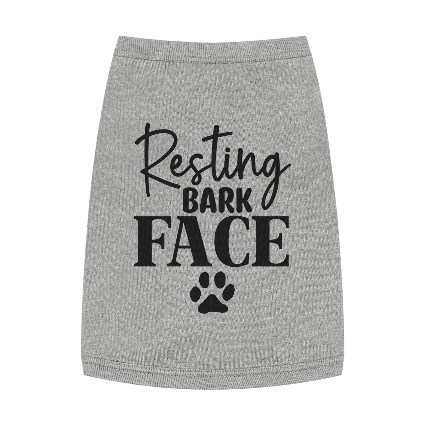 Funny Dog Shirt - Resting Bark Face with black font