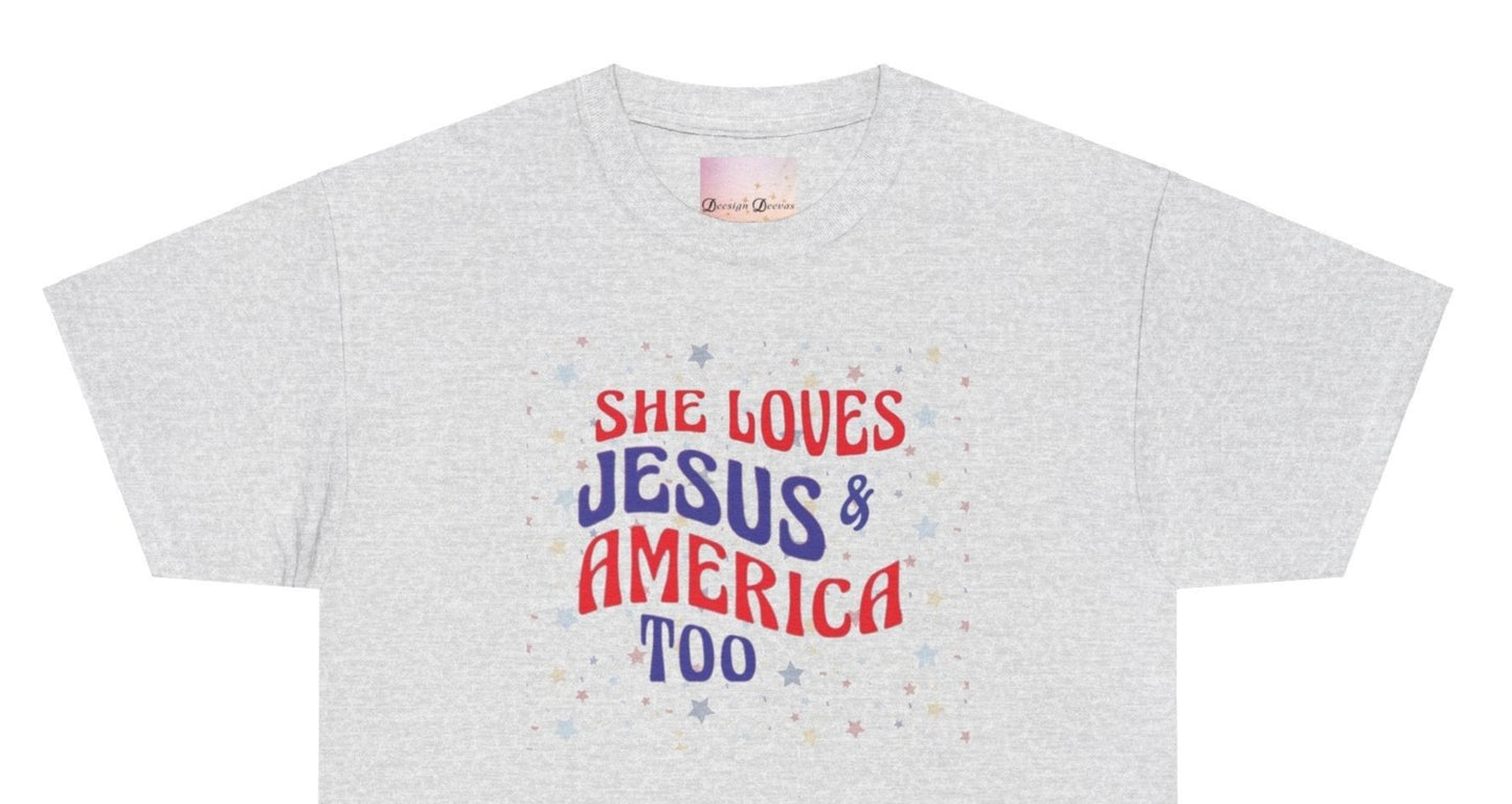 She loves Jesus & America too - Women's Tee