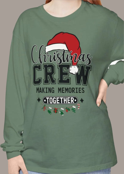 Christmas Crew - Making Memories Together - Matching Family Holiday Long Sleeve T-Shirt