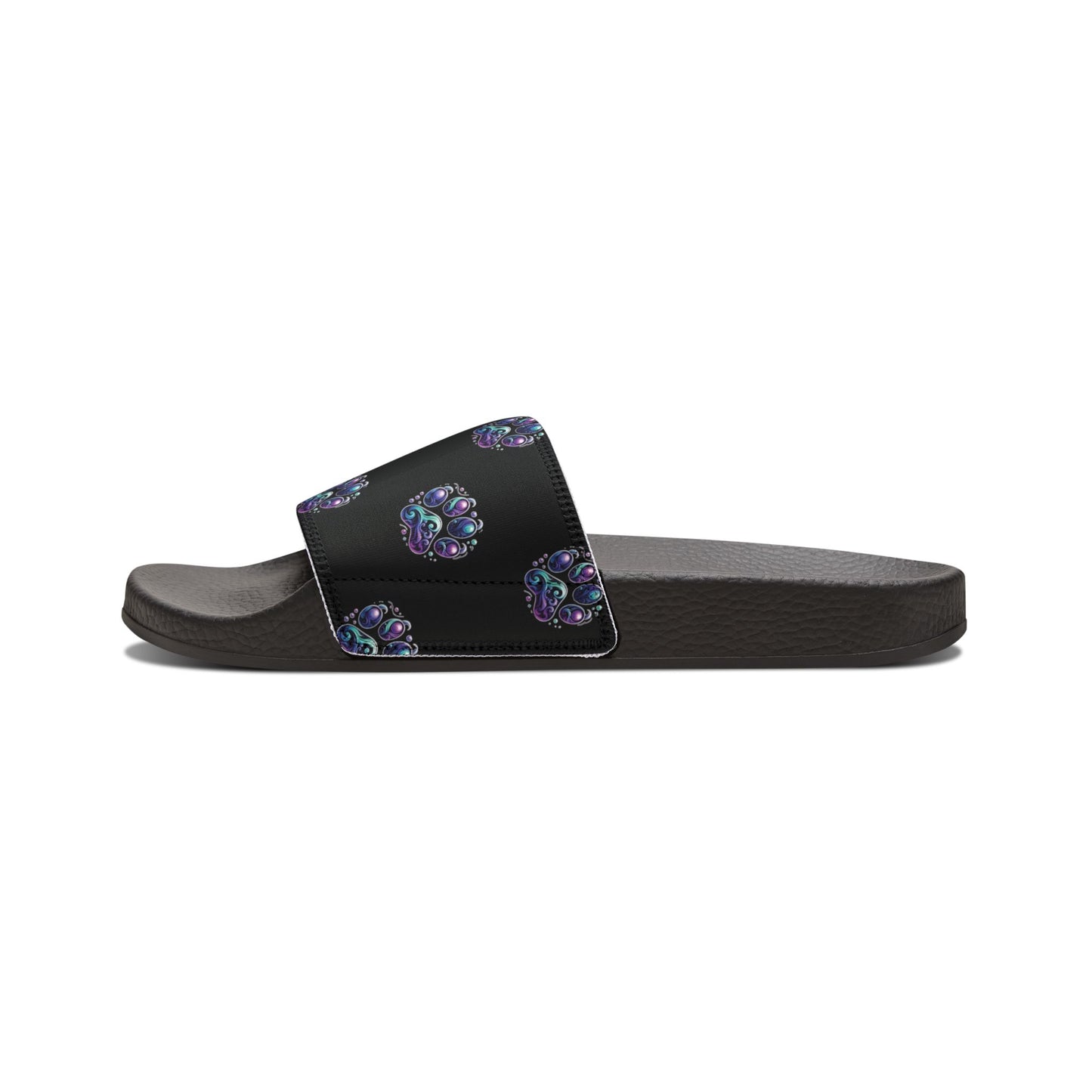 Women's Removable-Strap Sandals - Celestial and Black & White Heart Shaped Paw prints