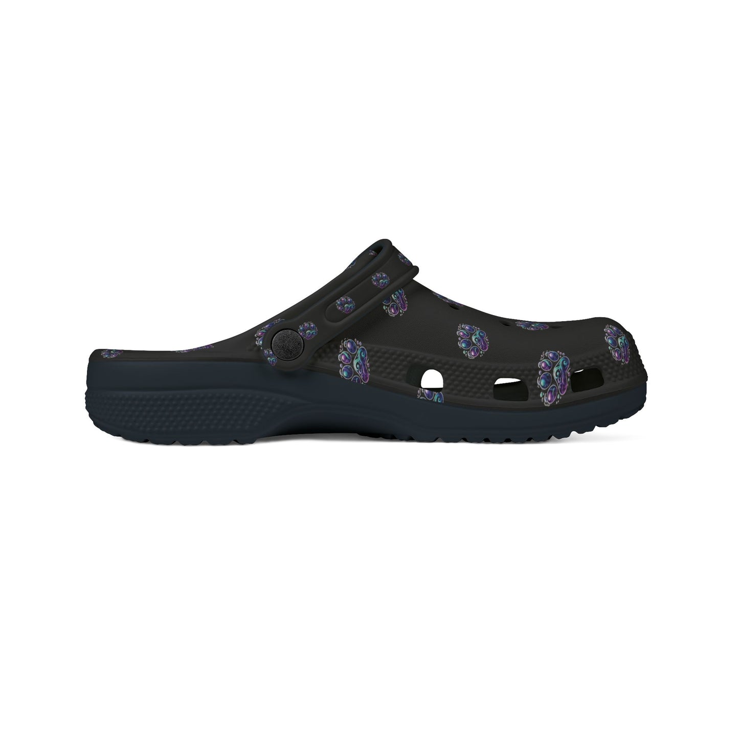 Foam Rubber Shoes - Paw Print - Men's & Women's - Black