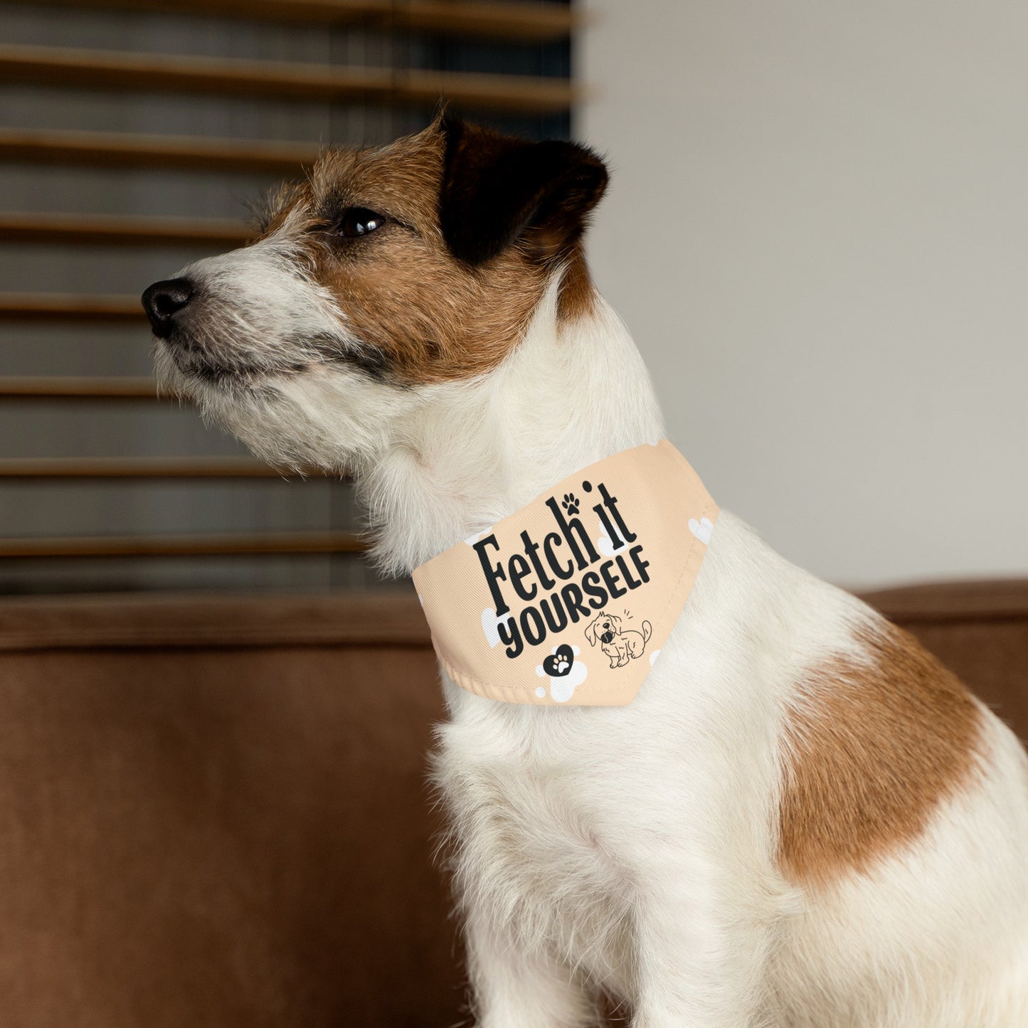 Funny Dog Bandana Collar - Fetch It Yourself