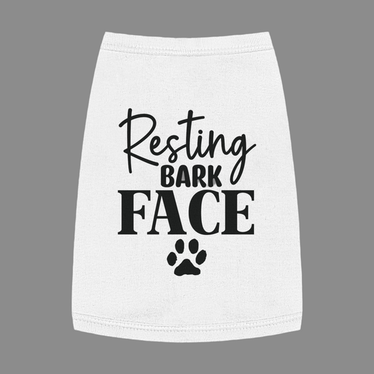 Funny Dog Shirt - Resting Bark Face with black font