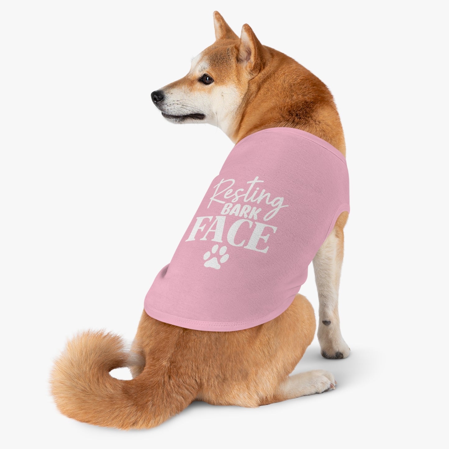 Funny Dog Shirt - Resting Bark Face with white font