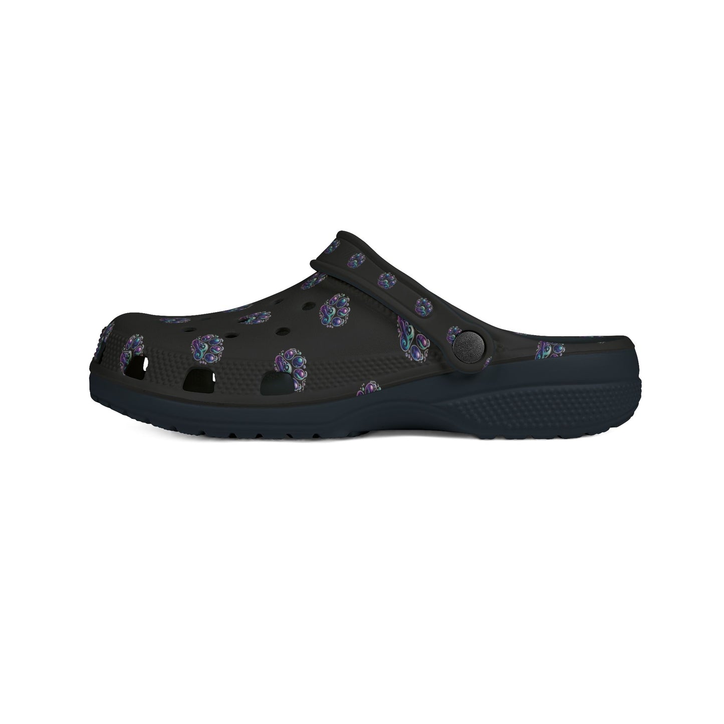 Foam Rubber Shoes - Paw Print - Men's & Women's - Black