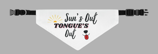 Funny Dog Bandana Collar - Sun's Out Tongue's Out