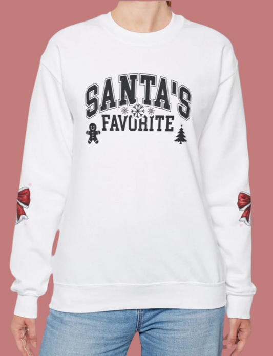 Funny Santa's Favorite Christmas Winter Festive Holiday Sweatshirt