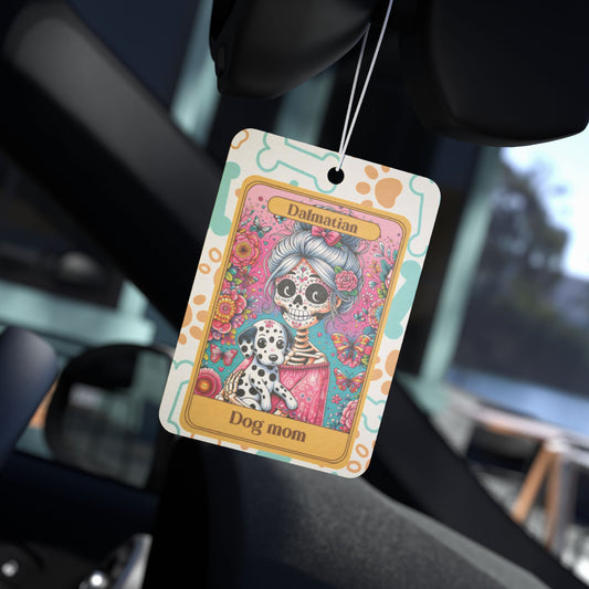 Car Air Freshener - Halloween Skeleton Tarot Card, Dog Mom, Dalmation