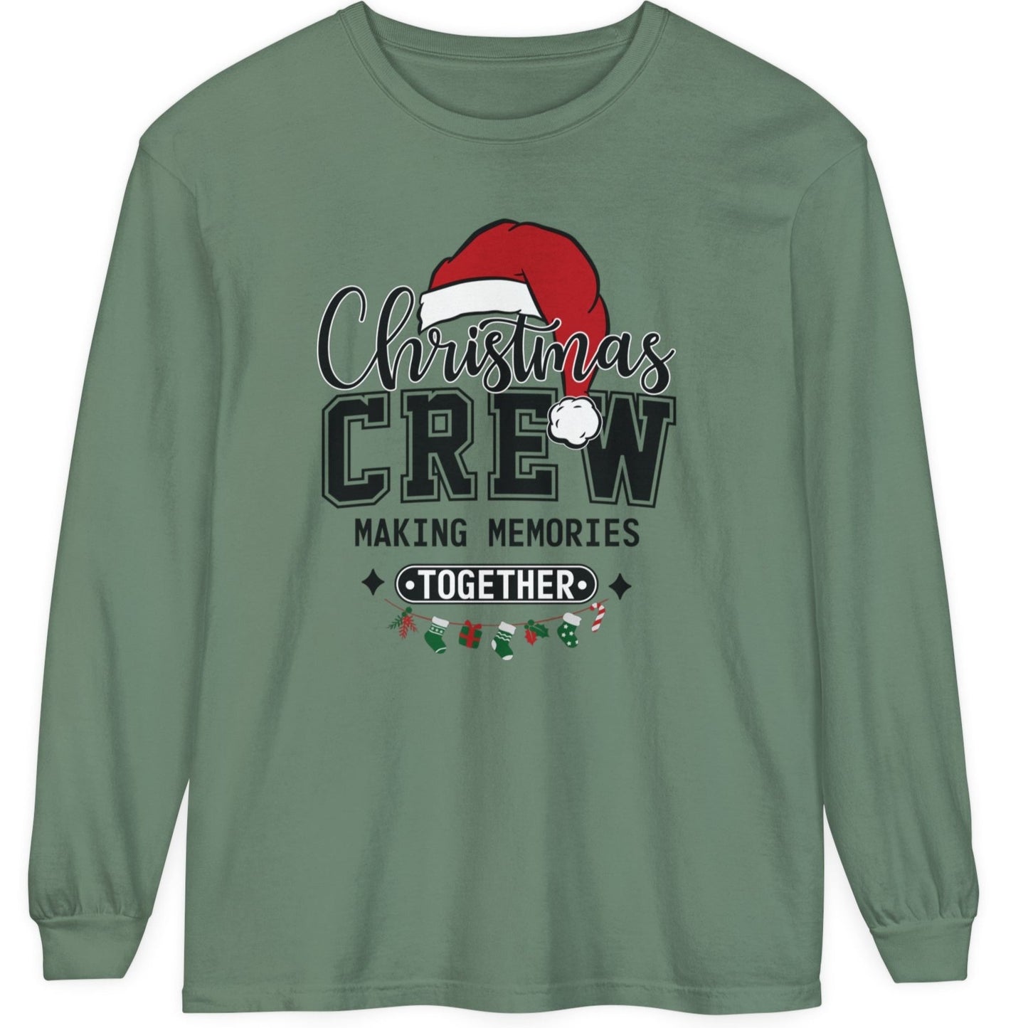 Christmas Crew - Making Memories Together - Matching Family Holiday Long Sleeve T-Shirt