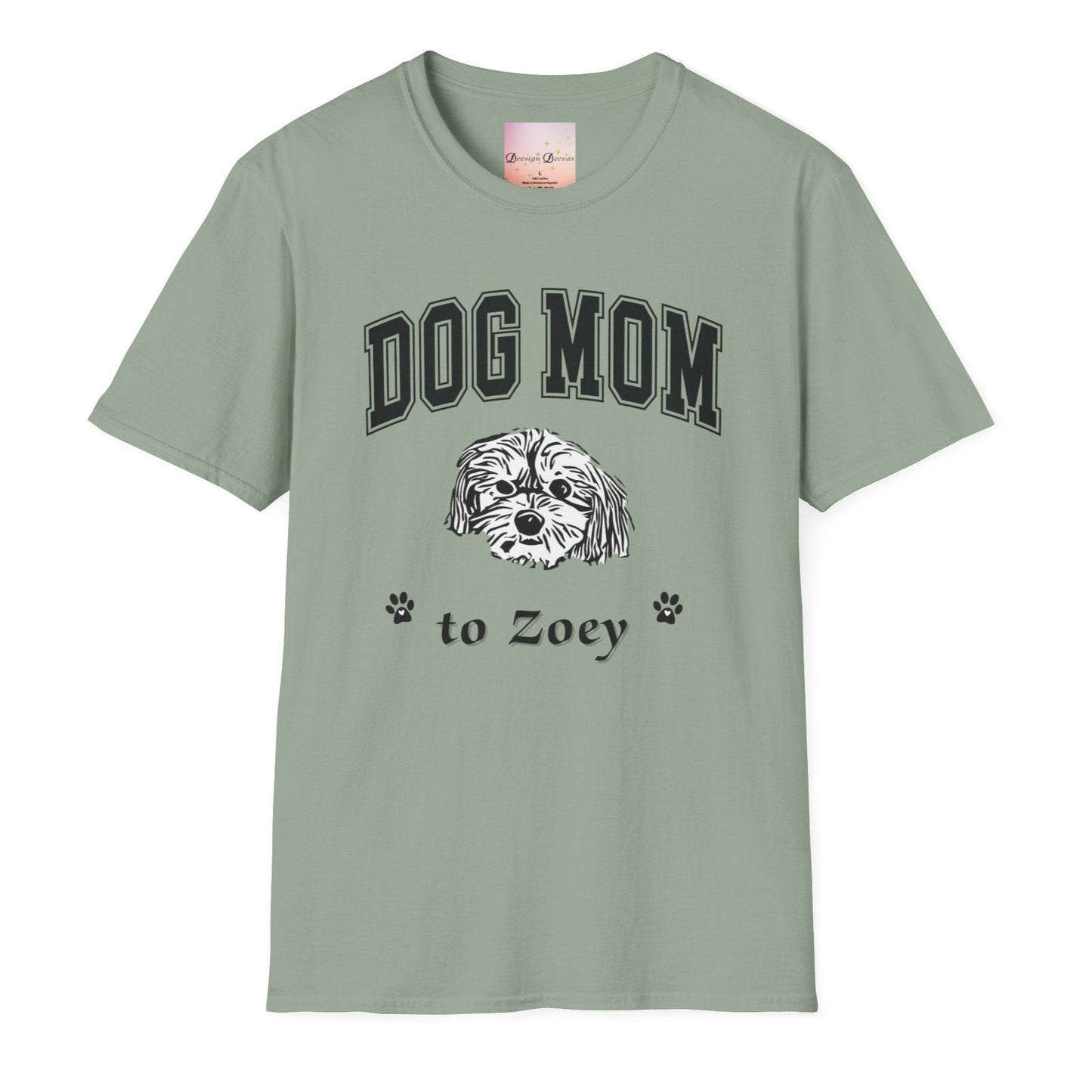 Personalized Dog Mom to Zoey T-Shirt