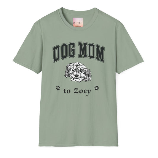 Personalized Dog Mom to Zoey T-Shirt