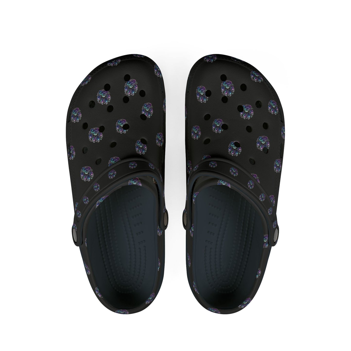 Foam Rubber Shoes - Paw Print - Men's & Women's - Black