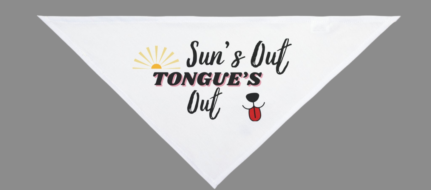 Funny Dog Bandana - Sun's Out Tongue's Out