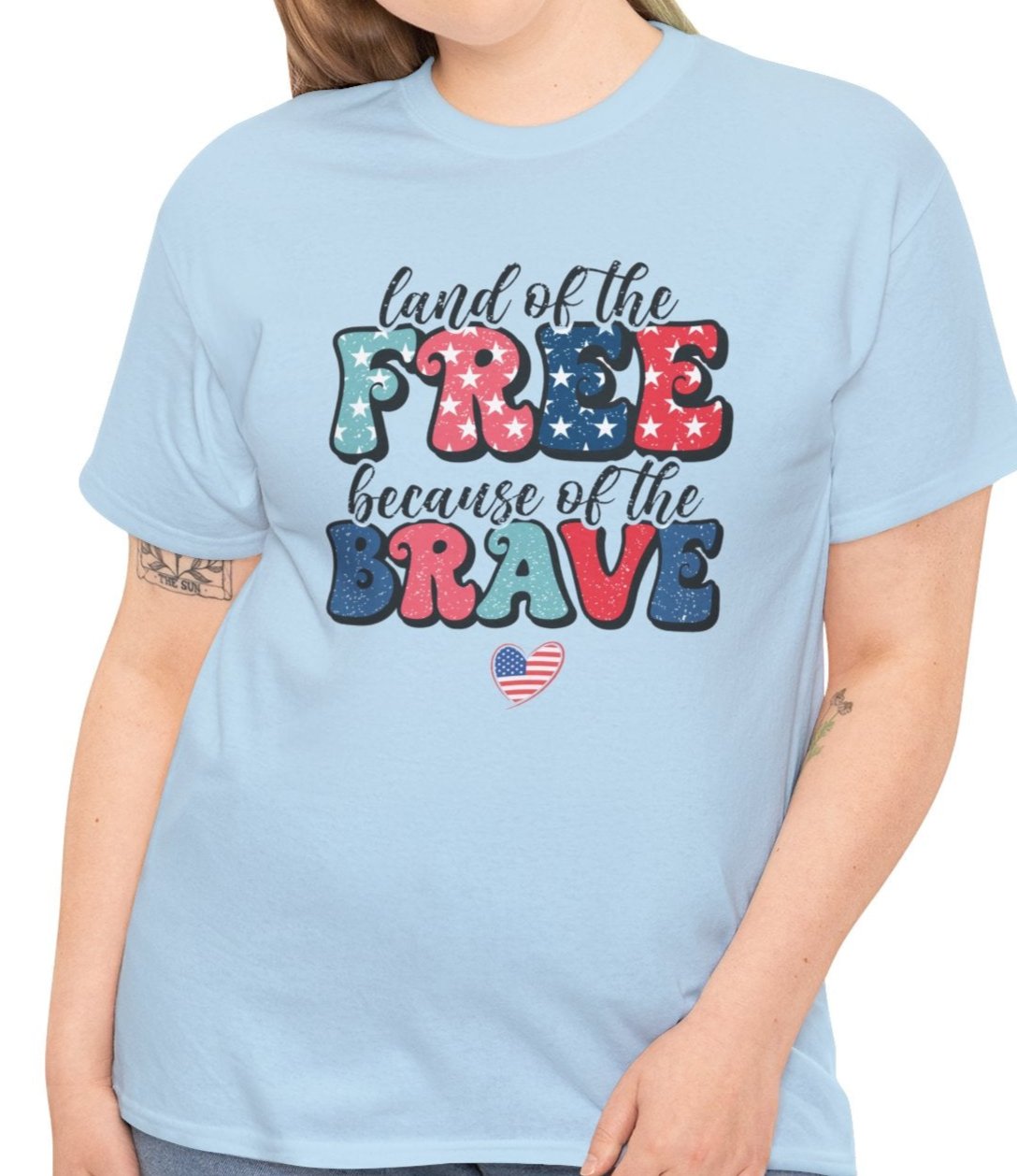 Land of the Free Because of the Brave - Unisex Patriotic Tee