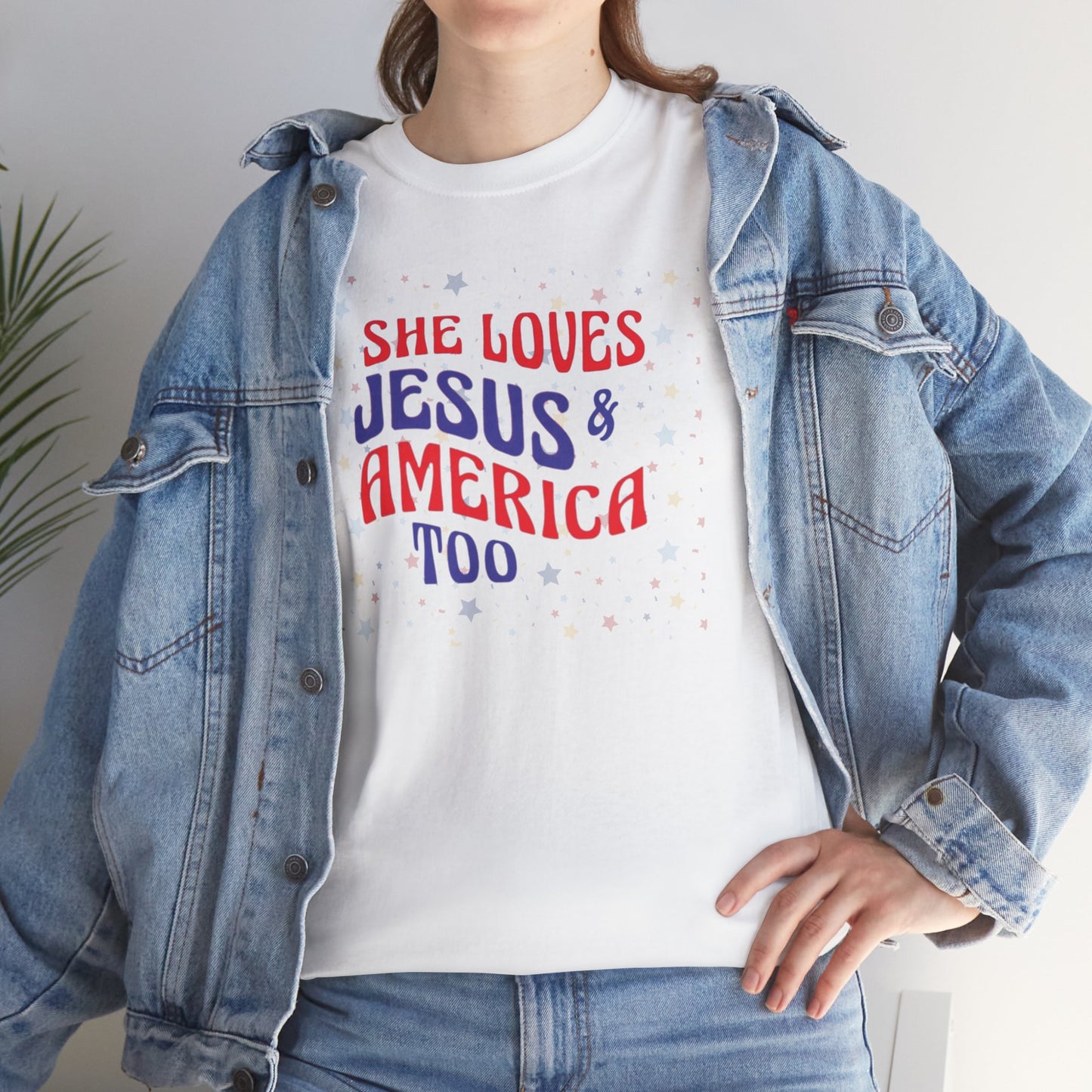 She loves Jesus & America too - Women's Tee