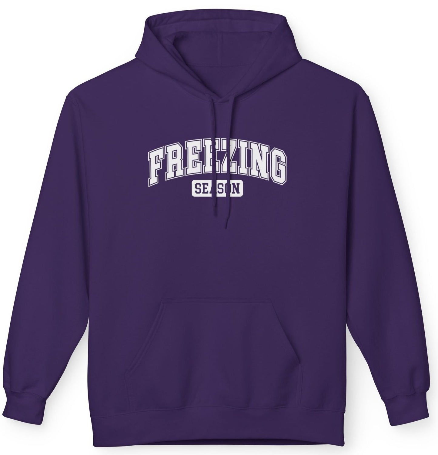 Freezing Season - Fleece Hooded Sweatshirt - White Font