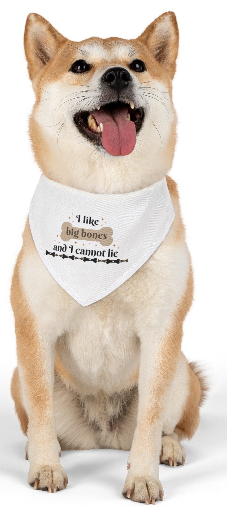 Funny Dog Bandana Collar - I Like Big Bones and I Cannot Lie