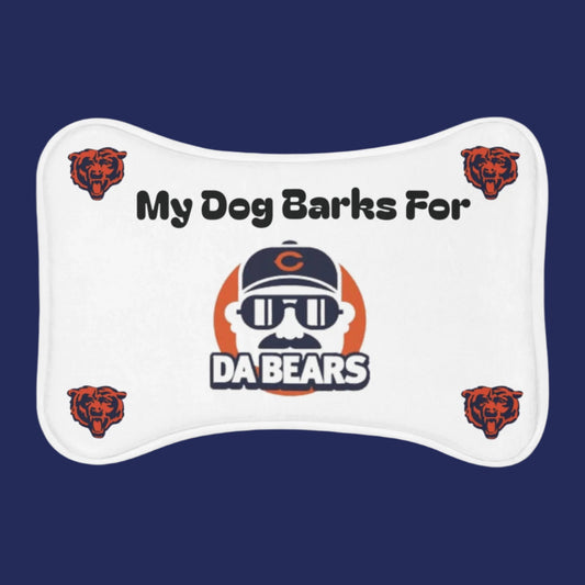 My Dogs Barks for Da Bears - Chicago Bears Dog Feeding Mat