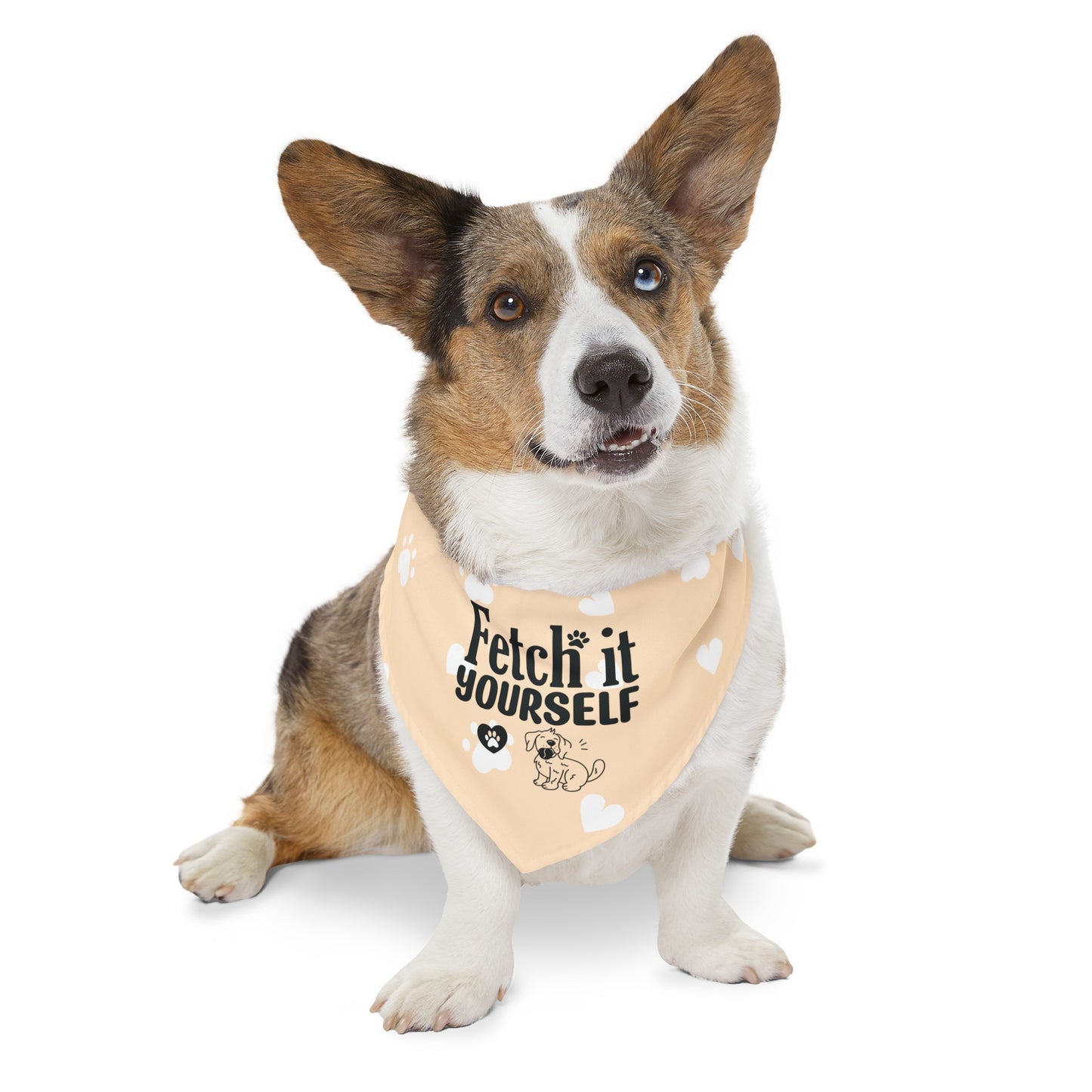 Funny Dog Bandana Collar - Fetch It Yourself