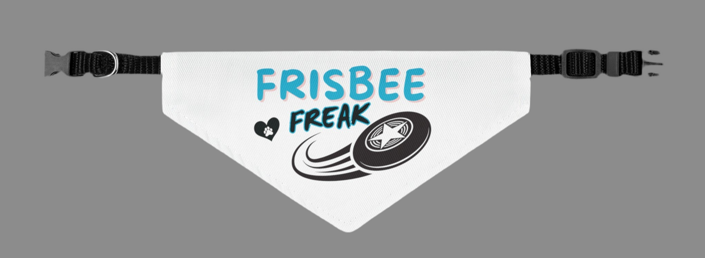 Funny Dog Bandana Collar - Frisbee Freak