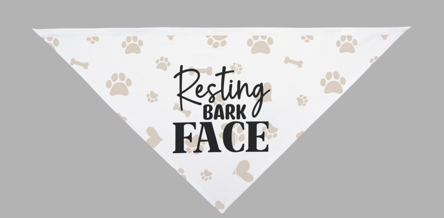 Funny Dog Bandana - Resting Bark Face