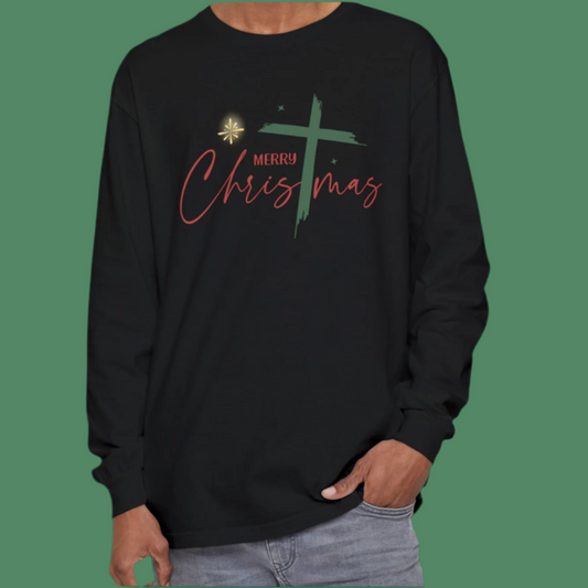 Merry Christmas - Festive Religious Holiday Winter Long Sleeve T-Shirt