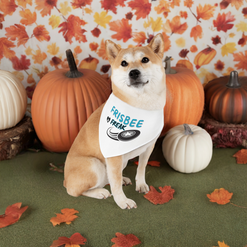 Funny Dog Bandana Collar - Frisbee Freak